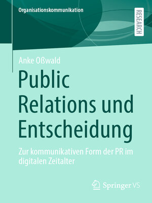 cover image of Public Relations und Entscheidung